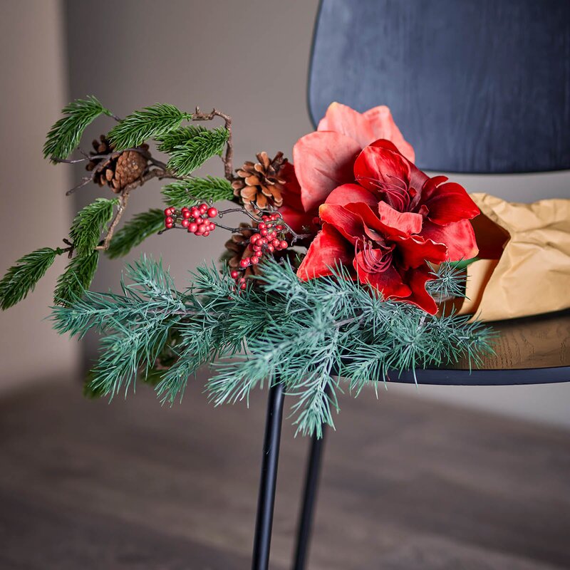 Bloomingville Rubia bukett kunstige blomster 105 cm rød