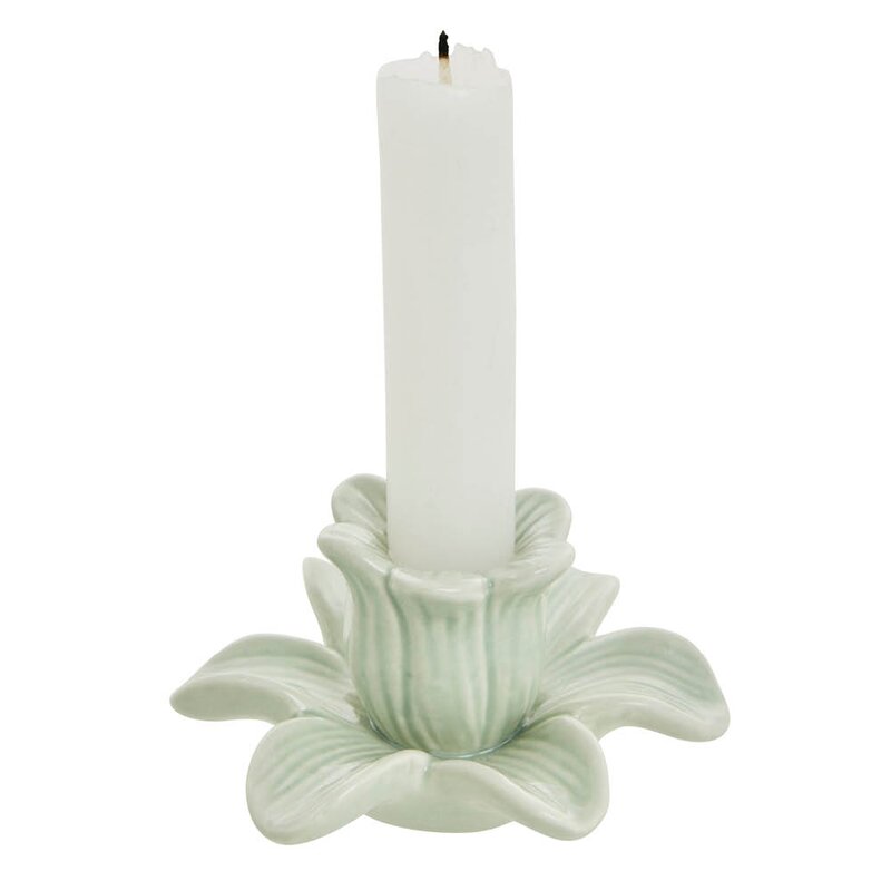 Lene Bjerre Deanne lysestake blomst 5,6 cm lysegrønn