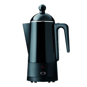 C3 Perkulator design 6 kopper 27 cm svart stål