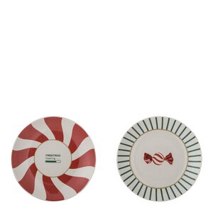 Bloomingville Yule tallerken 12,5 cm 2 stk julemotiv