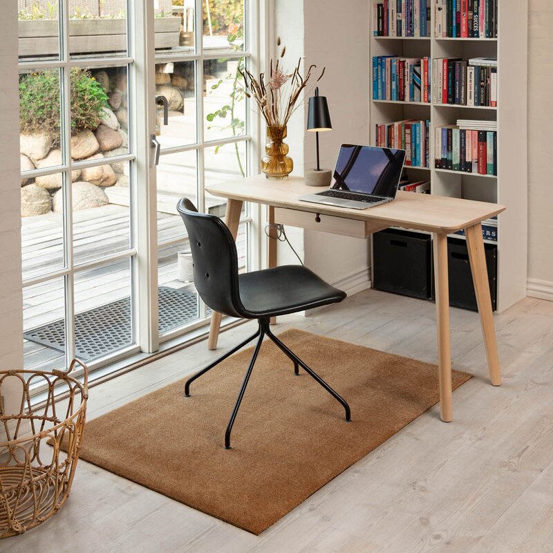 Tica Copenhagen Unicolor gulvmatte 130x90 cm cognac