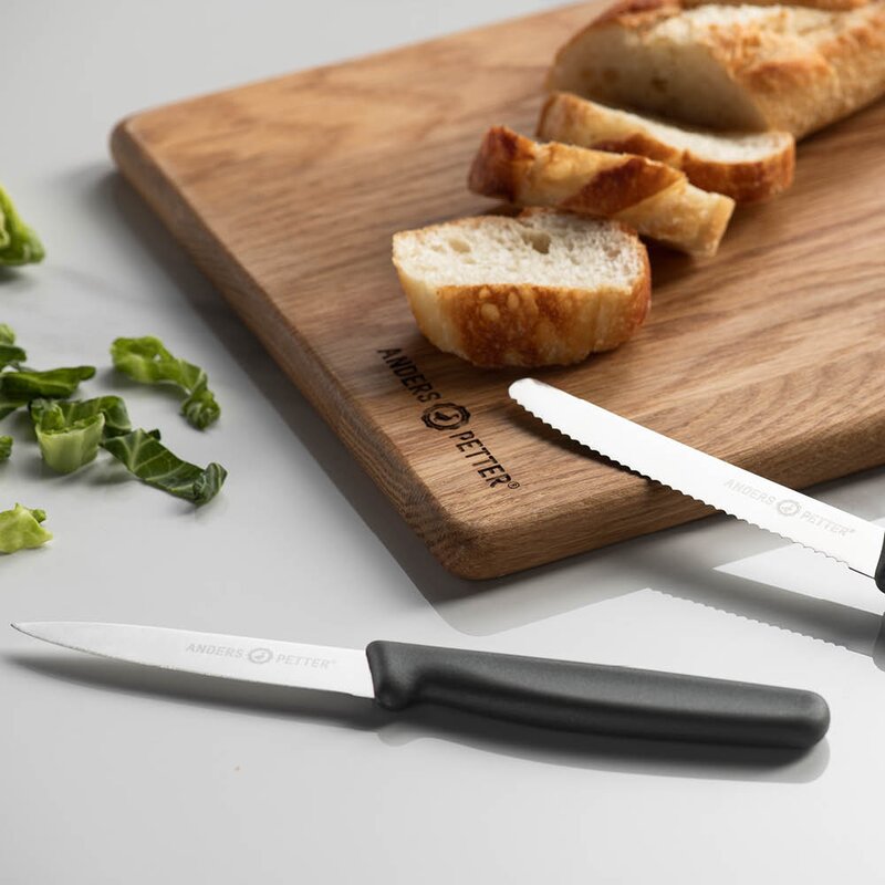 Anders Petter Steel Essentials knivsett 21 cm 2 stk grå