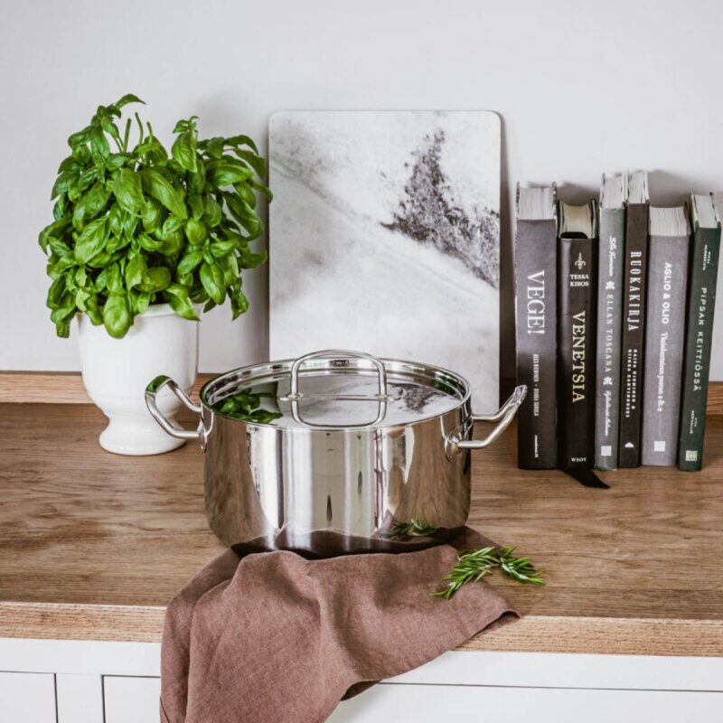 Heirol Steely Classic Triply gryte med lokk 24 cm 5,5L 