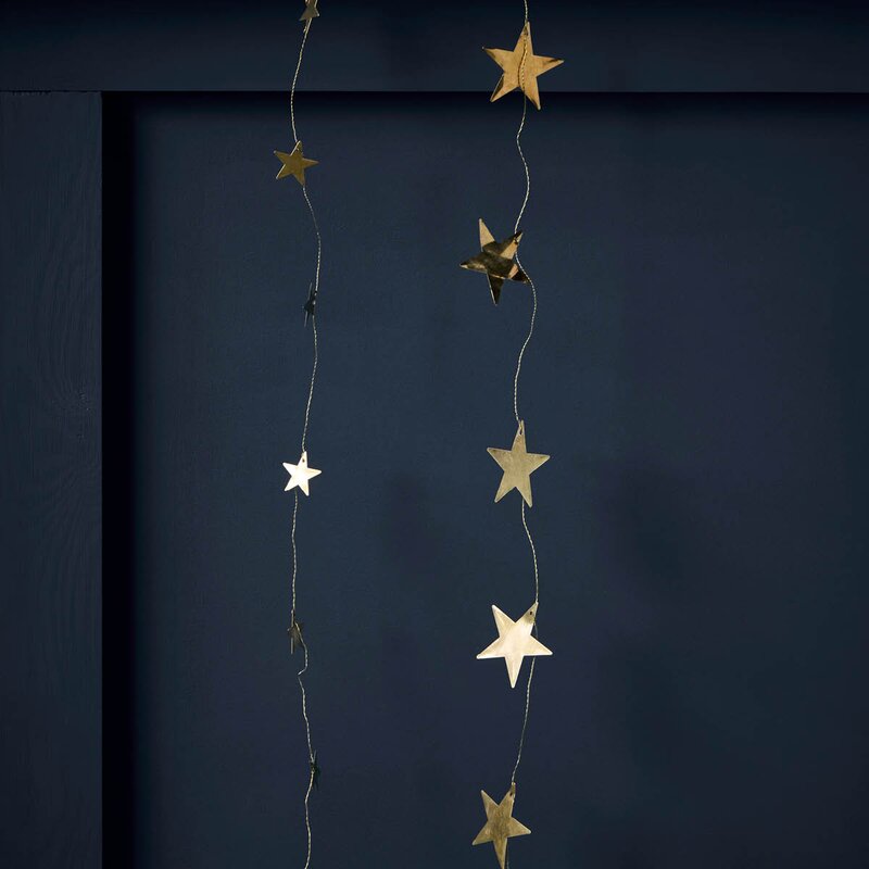 House Doctor Stars girlander 250 cm antikk messing