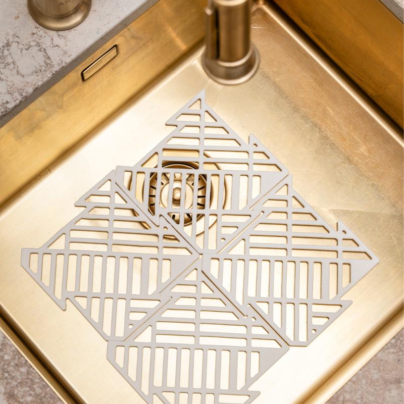 Happy Sinks Vaskematte 16x16 cm hvit