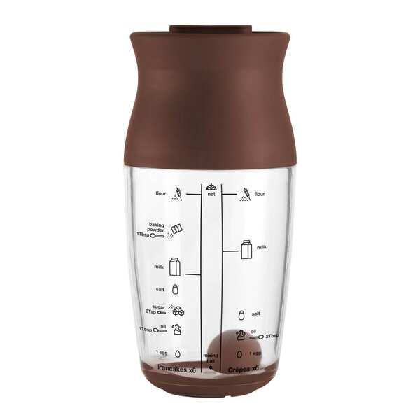 Lékué Shaker for pannekakerøre brun/klar