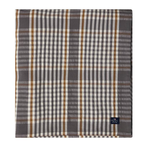 Lexington Rutete duk 180x180 cm grå/hvit/fudge