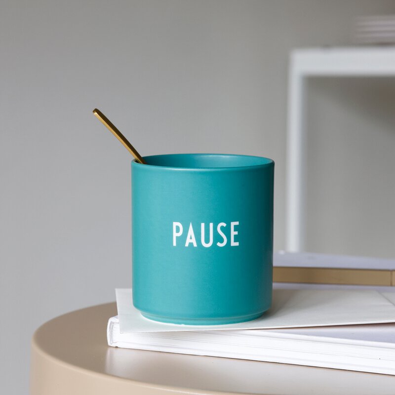 Design Letters Favourite kopp PAUSE 25 cl antique green