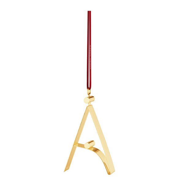 Georg Jensen Ornament pyntebokstav A gull