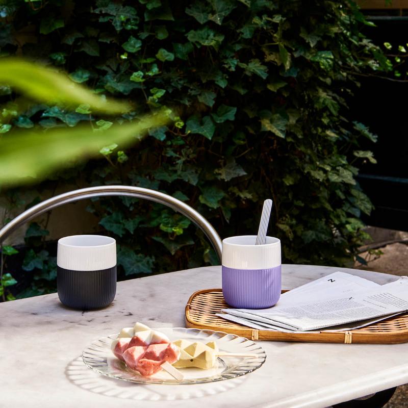 Royal Copenhagen Riflet Contrast krus 35 cl svart