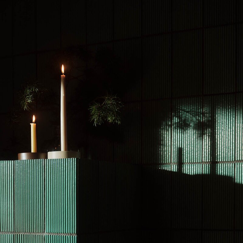 Arabia Kirnu lysestake 11x3,5 cm brun