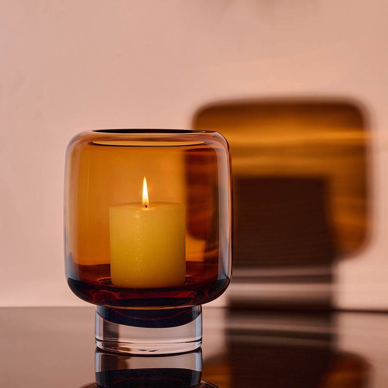 Stiernholm Orbis lyslykt 15,5x20 cm rav