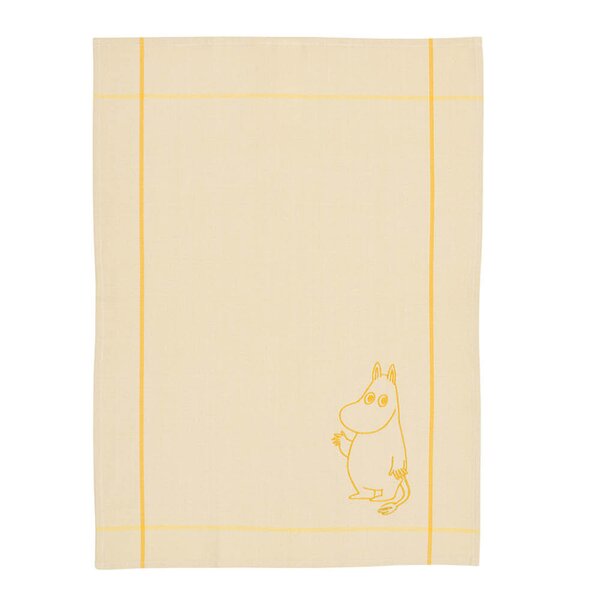 MoominArabia Mummi kjøkkenhåndkle 50x70 cm Mumitrollet gul