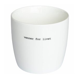 Sögne Home Krus Venner for livet 30 cl hvit