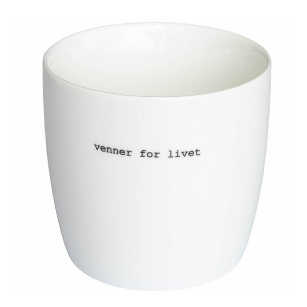 Sögne Home Krus Venner for livet 30 cl hvit