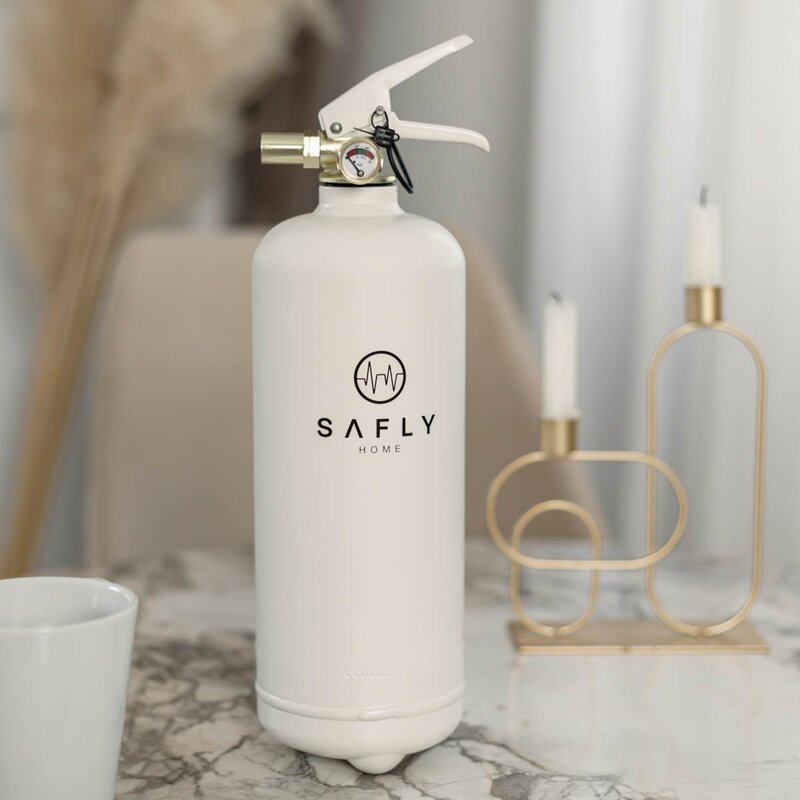 Safly Brannslukningsapparat 2 kg hvit