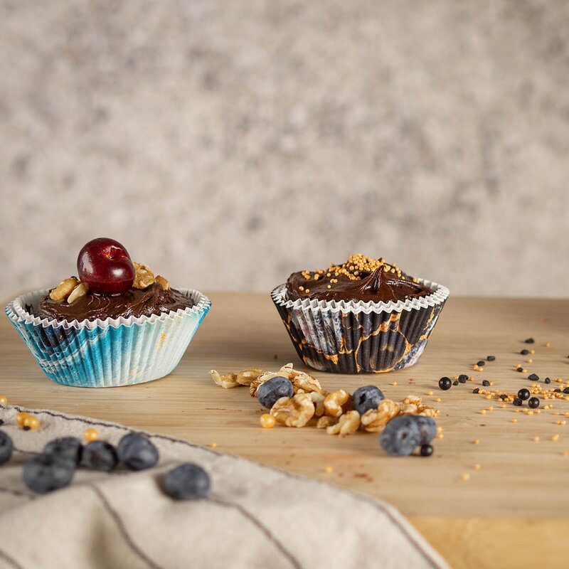 Modern House bAYk muffinsform 7 cm 50 stk blå/hvit