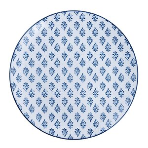 Stiernholm Sakura tallerken 26,5 cm hvit/blå