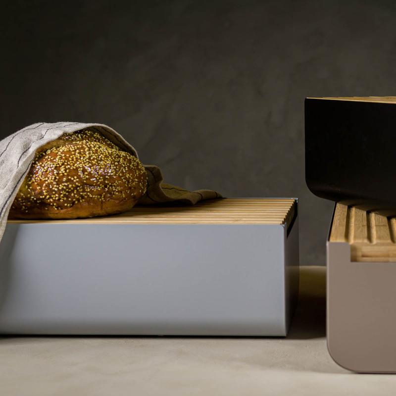 Modern House Lundi brødboks 35x22 cm natur/lys grå