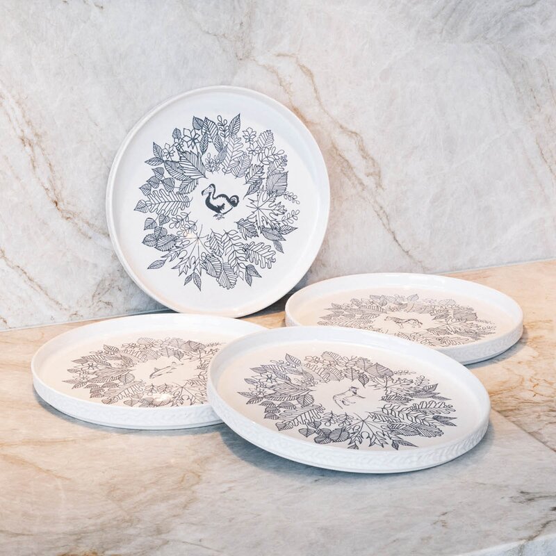 Vargen & Thor Servisen C tallerken 25 cm 4 stk Kostcirkeln Kalle Möller Edition