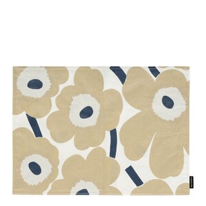 Marimekko Pieni Unikko bordbrikke 31x42 cm hvit/beige/blå