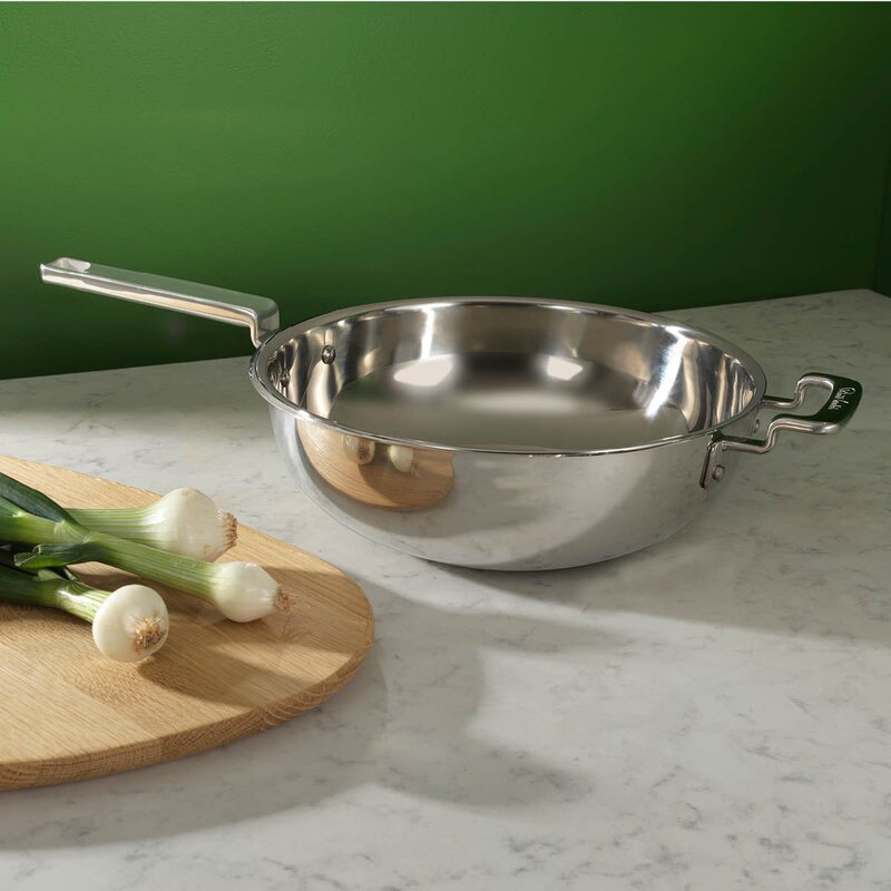 Robert Welch 316 wokpanne med lokk 28 cm rustfritt stål