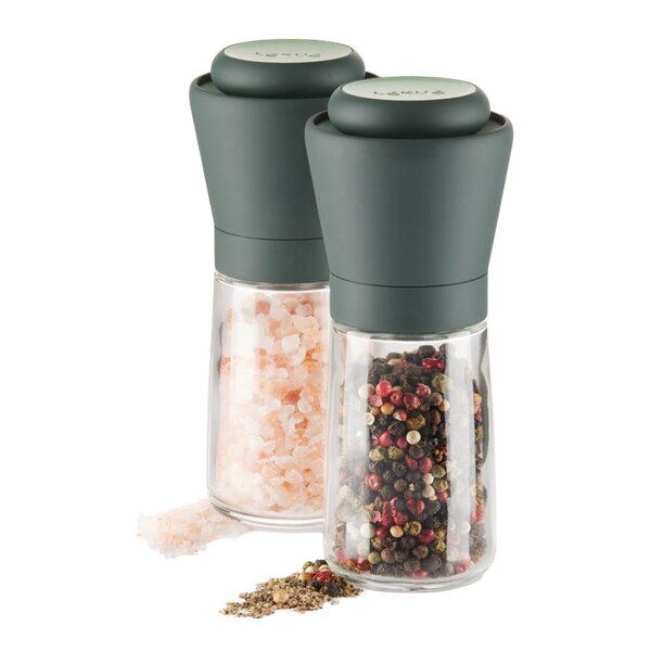 Lékué Salt- og pepperkvern 15,2 cm 2 deler grå/klar