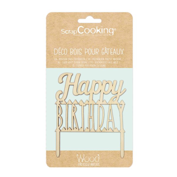 ScrapCooking Kaketopp i tre Happy Birthday