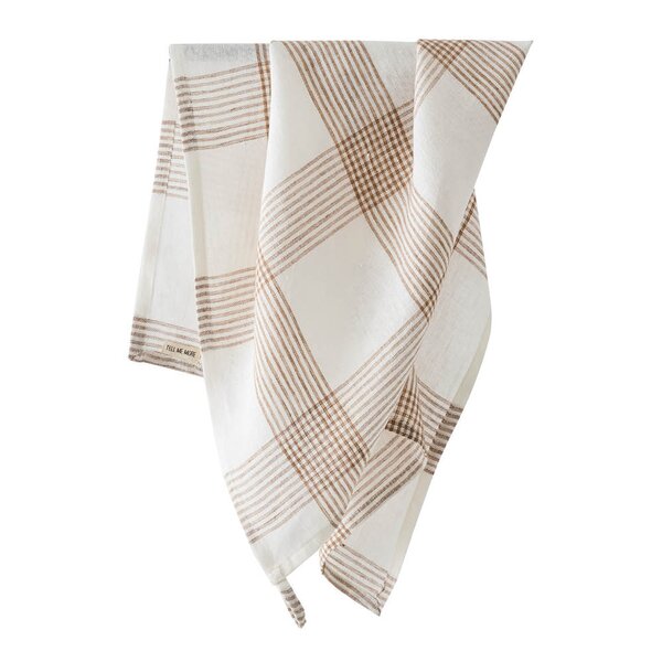 Tell Me More Odette kjøkkenhåndkle i lin 50x70 cm brun