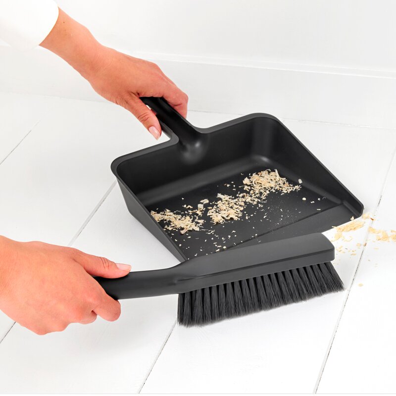 Brabantia Kost og feiebrett mørk grå