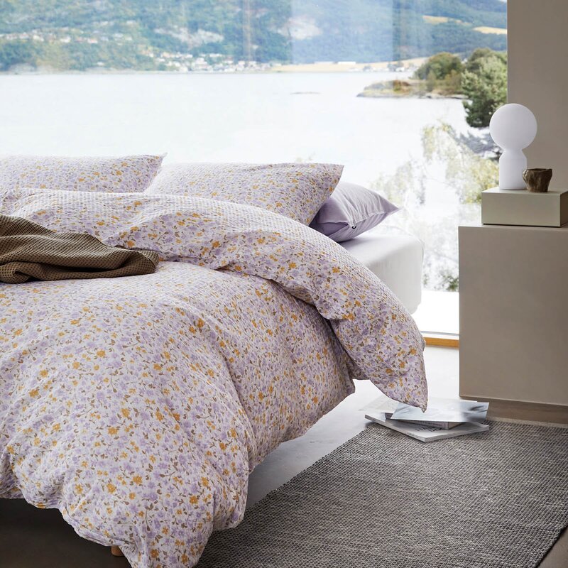 Høie Clara krepp sengesett 140x200 cm lavendel