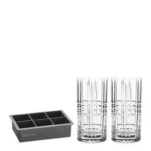 Nachtmann Square longdrinkglassett 44,5 cl 3 deler
