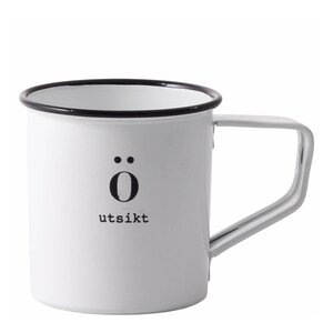 Sögne Home Emalje kopp mini Utsikt 12 cl hvit