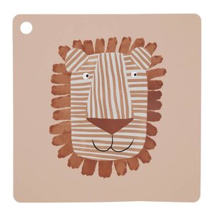 OYOY Lobo Løve bordbrikke 38 cm Caramel