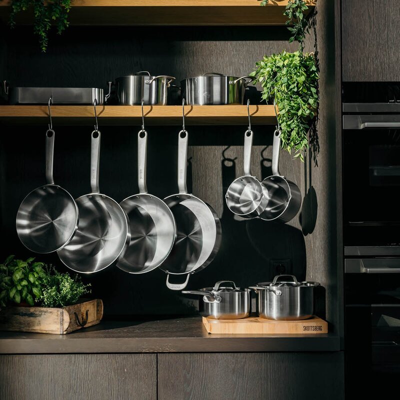 Skottsberg Kasserolle med lokk 14 cm/1L rustfritt stål