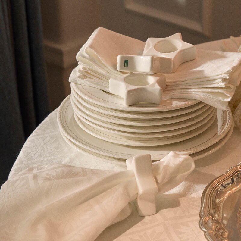 Lexington Star serviettring 8x8 cm hvit