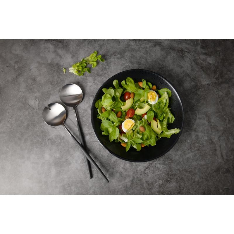 Modern House Black Satin salatbestikk