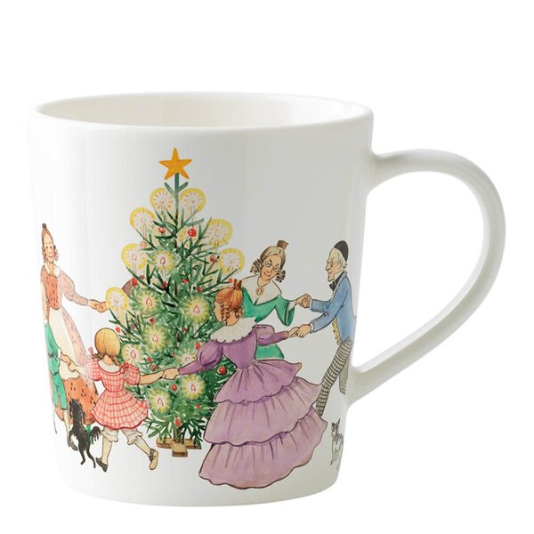 Design House Stockholm Elsa Beskow krus med hank 40 cl Dans rundt granen