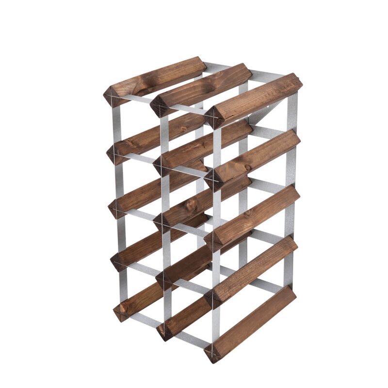 The Swedish Wine Rack Factory Vinstativ 12 flasker montert mørk eik