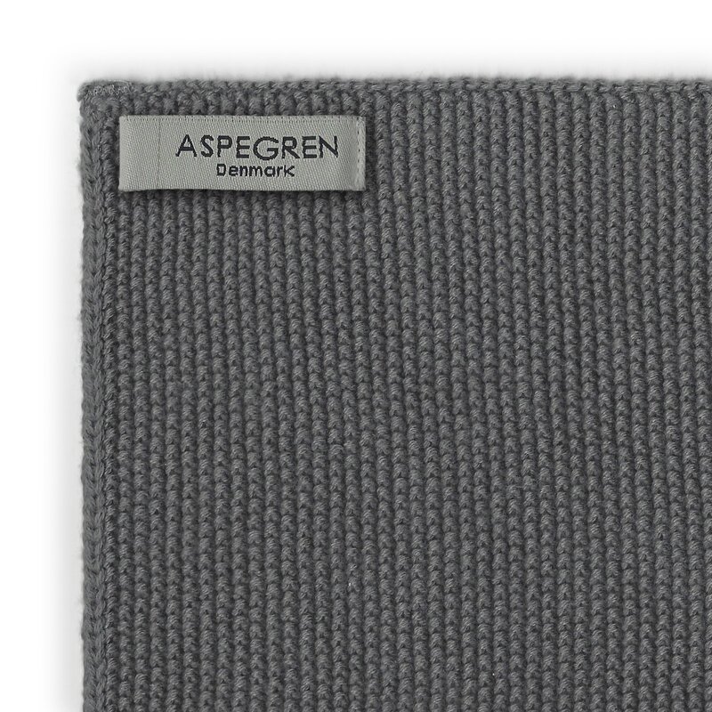 Aspegren Solid kjøkkenklut strikket 26x26 cm 2 stk gray