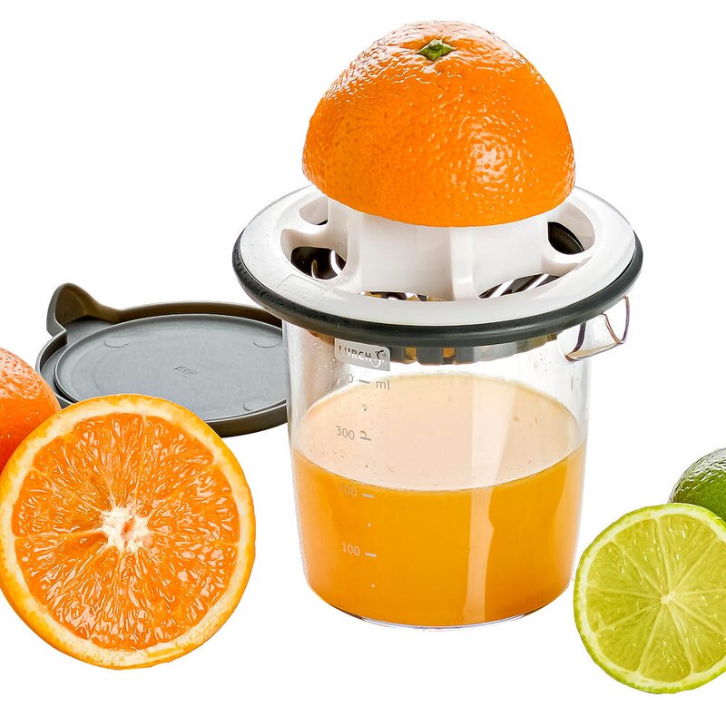 Lurch Sitruspresse m/beholder 400 ml hvit/grå/klar