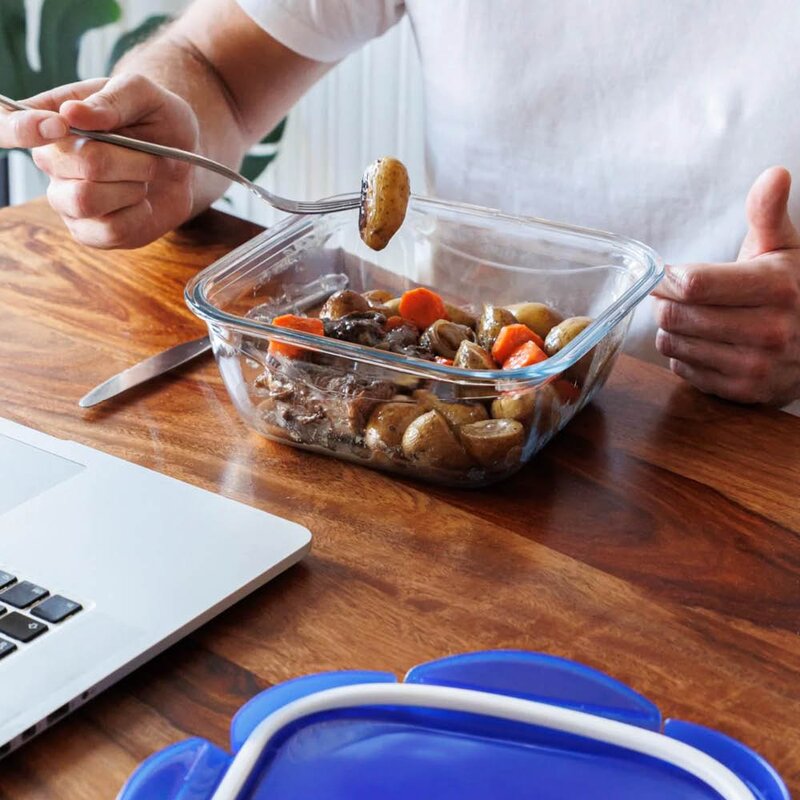 Pyrex Cook & Go oppbevaringsboks 2L blå/klar