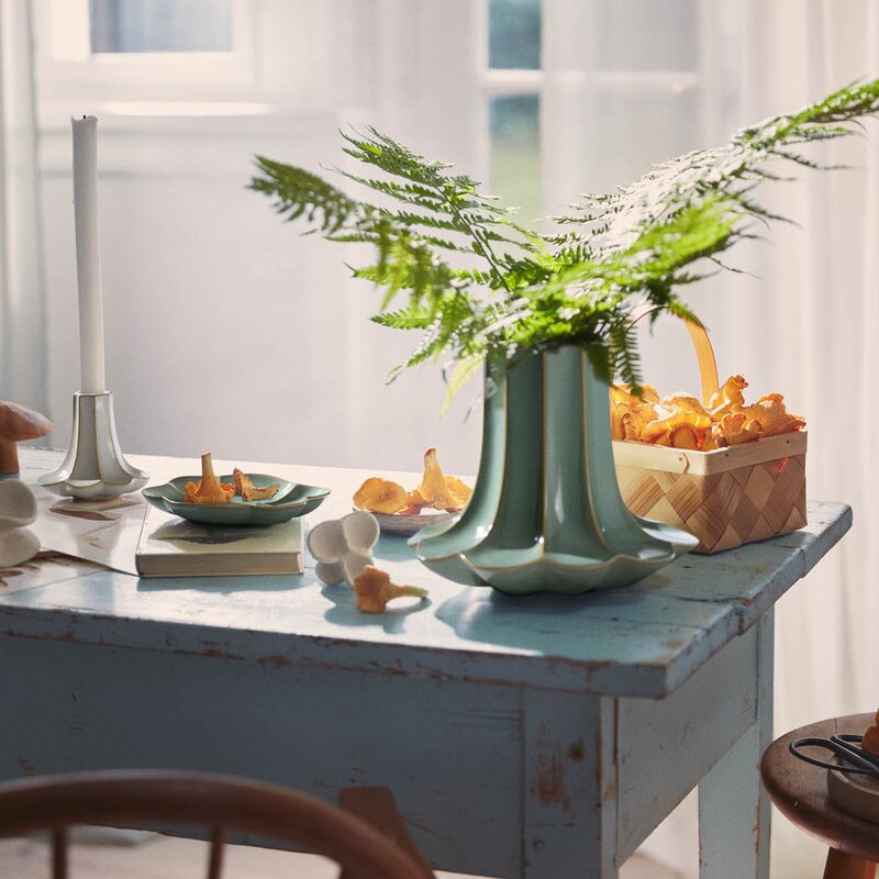 Kähler Kantarel vase 20,5 cm grønn