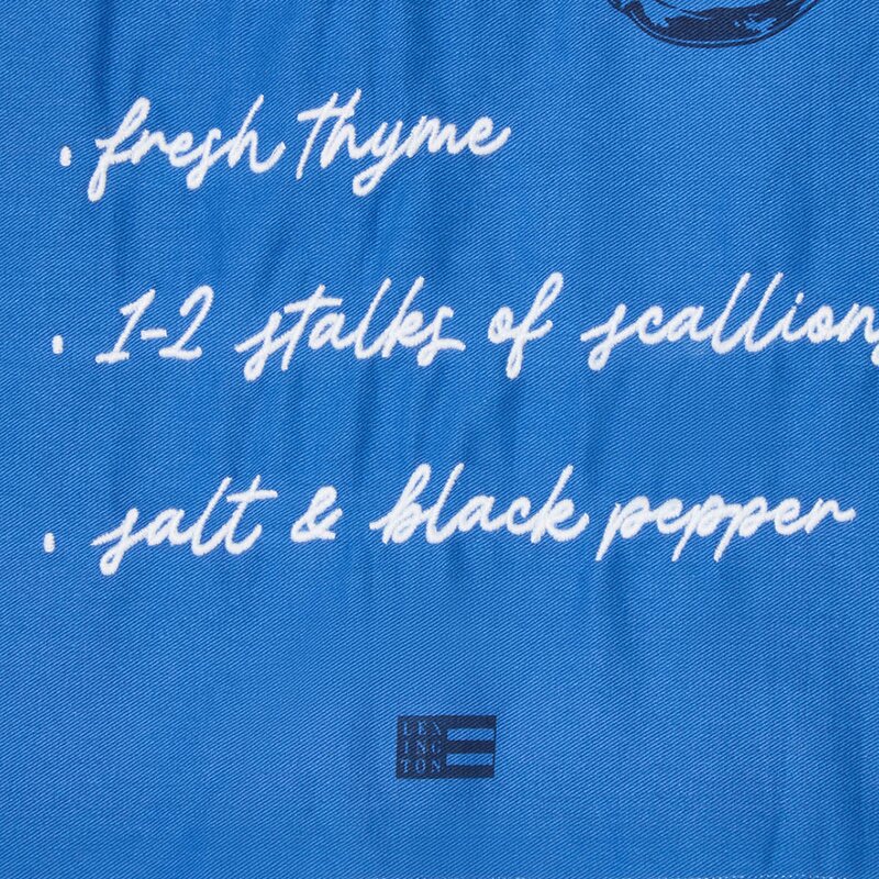 Lexington Kjøkkenhåndkle 70x50 cm "Grilled sea bass" hvit/blå