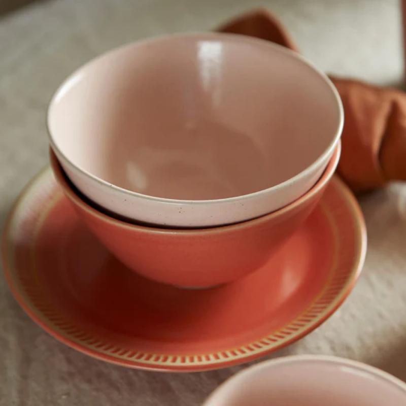 Knabstrup Keramik Colorit bolle 14 cm rosa