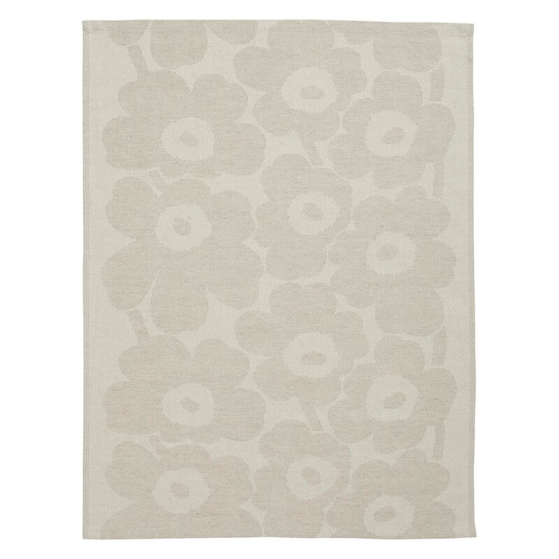 Marimekko Pieni Unikko kjøkkenhåndkle 50x70 cm hvit/beige