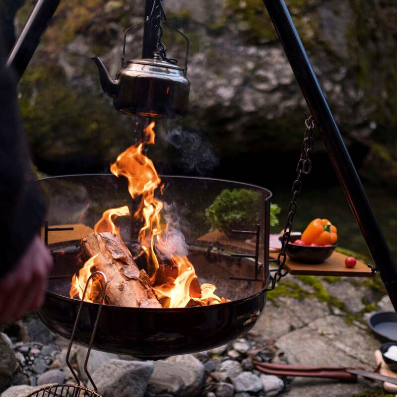 Espegard Gnistfanger 60 til bålpanne 3 deler svart