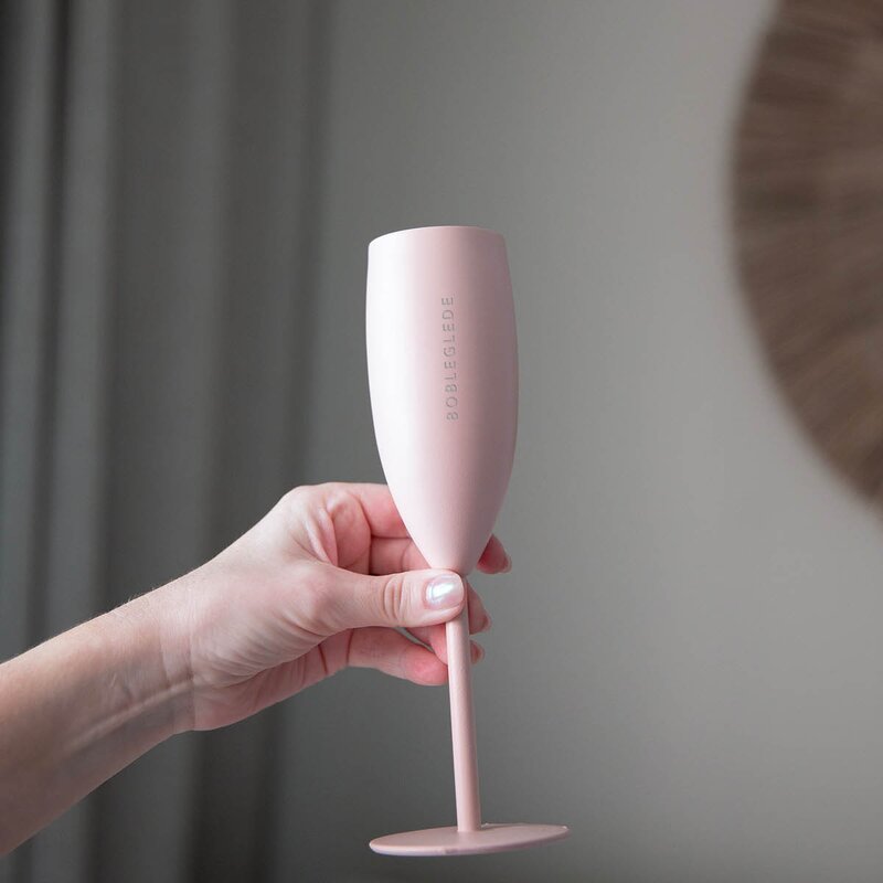 Pictureit Termo champagneglass Bobleglede 12 cl blek rosa
