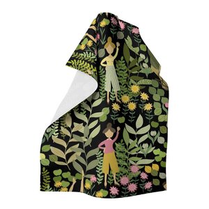 Arvidssons Textil Trädgård kjøkkenhåndkle svart/grønn