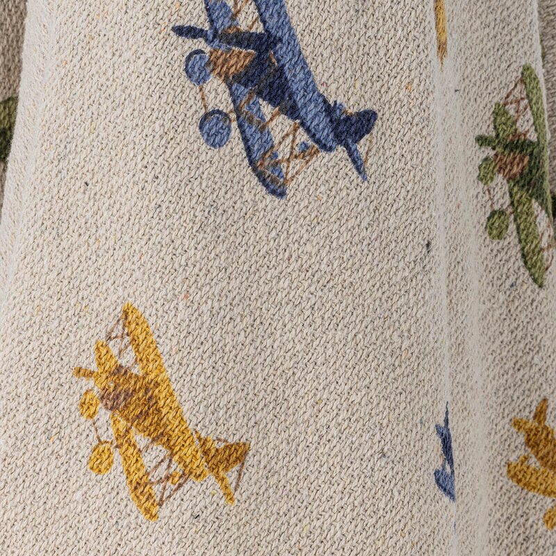 Bloomingville MINI Pledd Plane 160x130 cm natur